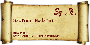 Szafner Noémi névjegykártya